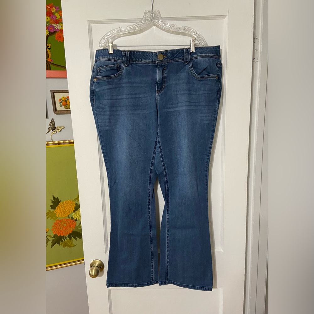 Democracy “Ab”solutions Jeans Size 18W Dark Wash Elastic Waist